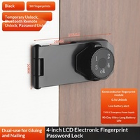 Serrure de tiroir intelligente électronique à empreinte digitale et mot de passe, adhésive sans perçage pour réfrigérateur et porte d'armoire, modèle B001