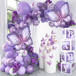 Kit d'arche de guirlande de ballons thème papillon pour <span class=keywords><strong>anniversaire</strong></span>, mariage, fête prénuptiale, <span class=keywords><strong>décoration</strong></span> de fond de <span class=keywords><strong>salle</strong></span> de mariage et de fête - Product Image 4