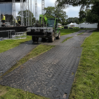 Tapis de protection temporaire en plastique 4x8 pour routes, terrains boueux, marécages et herbes, pour équipements lourds et terrains pétroliers/gaziers