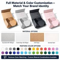Nouvelle boîte pliante magnétique en carton rigide de luxe avec logo personnalisé grand format, pelliculage mat, doublure en éponge gaufrée