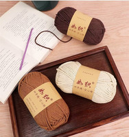 Cordon en macramé tressé 2 mm 65 % coton polyester, fil rond creux tricoté pour le crochetage de sacs, paniers et coussins