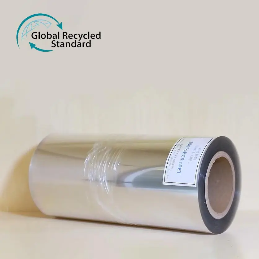 RPET PCR PET Sheets Rolls Clear Transparent PET Film For Thermoforming And Box Packing