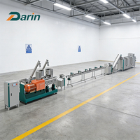 Ligne de production automatique de friandises dentaires bicolores, machine de fabrication d'aliments pour animaux de compagnie, extrudeuse à vis simple 100-400 kg/h