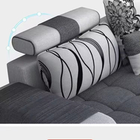Sofá de Tela para Sala de Estar, Moderno, Minimalista, Combinación de Muebles de Esquina para el Hogar, Sofá de Tela con Armazón Sólido Nórdico