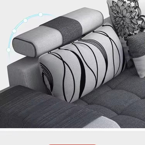 Canapé en tissu pour salon, style moderne minimaliste, canapé d'angle pour la maison, combinaison de meubles, cadre solide nordique, canapé en tissu - Product Image 3