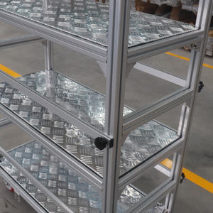 Carrito de Almacenamiento de Aluminio de 4 Niveles con Ruedas, Estante de Aluminio, Gabinete con Ruedas - Product Image 5