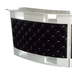 <span class=keywords><strong>Table</strong></span> de <span class=keywords><strong>manucure</strong></span> de luxe noir et blanc pour salon de beauté avec grand rangement - Product Image 3