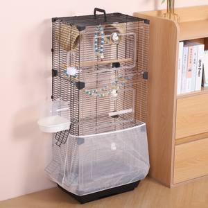 Toptan Modern Büyük Lüks Demir ve Metal Tel Papağan Kafesi Plastik Tepsili Kaynaklı Hasır Kuş Üretim Evi Kutusu Özelleştirilmiş Boyut - Product Image 4