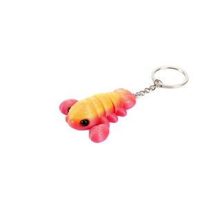 Porte-clés Homard Imprimé en 3D Marque Feeron - Pendentif Crevette Mignon à Couleurs Dégradées en PLA, Jouet Anti-Stress Nouveauté, Cadeau Créatif - Product Image 2