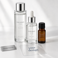 Autocollants transparents personnalisés imprimés sur mesure, résistants à l'eau et à l'huile, sans étiquette, en PET transparent durable, directement de l'usine, pour parfums