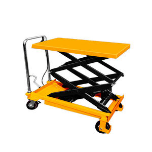 500 किलोग्राम 130 सेमी हाइड्रोलिक लिफ्टिंग प्लेटफॉर्म ट्रॉली के साथ एक्स्ल ऑयल पंप फोर-व्हील लिफ्ट ट्रॉली के साथ - Product Image 3