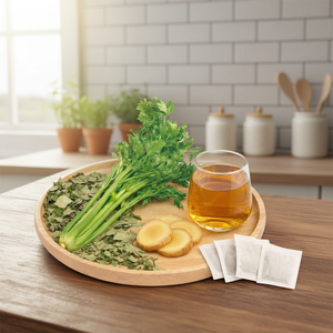 Té de hierbas vietnamita al por mayor para limpieza corporal: mezcla de apio, hoja de loto y jengibre en bolsitas de té de la marca NMPT - Product Image 1