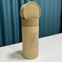 Cajas Cilíndricas Rígidas de Papel Kraft Marrón Personalizadas, Estilos OEM, Embalaje Moderno, Laminación Mate, Recubrimiento UV, Reciclables