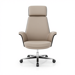 <span class=keywords><strong>Silla</strong></span> de Oficina Ejecutiva Giratoria de Diseño Moderno, Respaldo Alto de PVC, Reposacabezas Ajustable, <span class=keywords><strong>Reclinable</strong></span>, Base de Aleación de Aluminio de Cinco Estrellas con Ruedas - Product Image 5