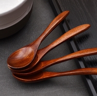 Cuillère en bois simple et élégante pour boissons, soupes et desserts – Vente en gros