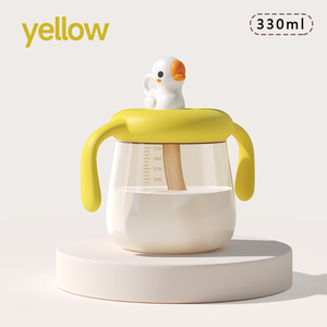 Vaso para Bebé con Diseño Animal, Libre de BPA, PPSU, Apto para <span class=keywords><strong>Microondas</strong></span>, con Pajita y para Beber Directo, para 0-12 Meses, Agua y <span class=keywords><strong>Leche</strong></span> - Product Image 3