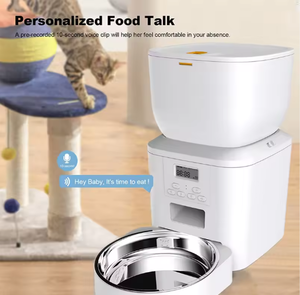 Dispensador <span class=keywords><strong>de</strong></span> comida para perros y gatos con batería plegable <span class=keywords><strong>de</strong></span> plástico <span class=keywords><strong>de</strong></span> 4L, alimentador <span class=keywords><strong>de</strong></span> cuencos para mascotas, ración temporizada inteligente automática - Product Image 5