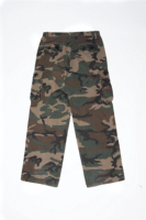 Pantalon cargo en jean pour homme OEM ODM, motif camouflage forestier, denim, orné de strass, multi-poches, vintage, délavé, coupe ample