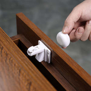 Invisible Baby Proofing Magnetic Cabinet Drawer Locks Plastic High-quality Child Safety Security No Drill Adhesive <b>Protector</b> - Product Image 1