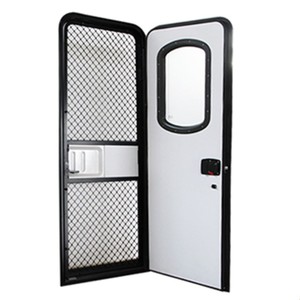 Porte d'entrée principale de <span class=keywords><strong>caravane</strong></span> 620*1600mm en gros avec fenêtre vitrée et moustiquaire intérieure pour remorque de voyage, camping-car, <span class=keywords><strong>caravane</strong></span> mobile - Product Image 3