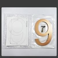 Numéros de maison modernes flottants en acrylique blanc de 20 cm, étanches, pour extérieur, porte, garage, villa, cour