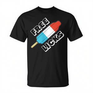 T-shirt promozionale con grafica Free Licks Popsicle - Product Image 2