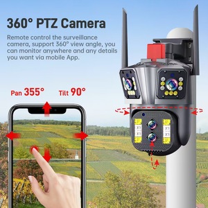 360 hogar <span class=keywords><strong>4</strong></span> lentes 16MP CMOS inalámbrico 4G tarjeta SIM seguridad 10X Zoom PTZ Bullet Cámara gran angular exterior 3,5 pulgadas tarjeta SD 1 año - Product Image 5