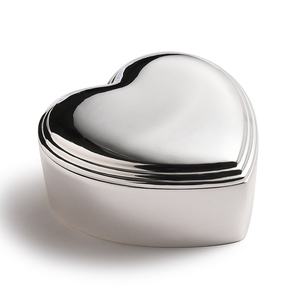 Regalos para Mamá o Novia, Caja de Joyería de Aleación de Zinc Metálica Plateada con Forma de Corazón y Joyas - Product Image 6