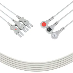 Совместимость для Spacelabs 91496/ 91387 ECG Leadwires, индивидуальный набор, 3-х проводной кабель