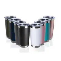 Double Wall Stainless Steel Vacuum Tumbler Cups with Sliding Lid