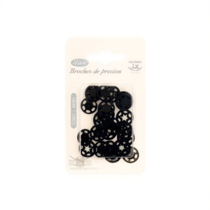 Ilan Chiusure a scatto 15mm nere 12 pezzi per riparazione abbigliamento - Product Image 1