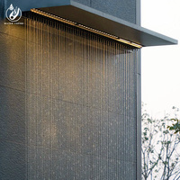 Cascade d'eau 2026 avec rideau lumineux, pompe, contrôleur de buses et structure principale pour décoration, longueur et forme personnalisables