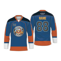 Camiseta de Hockey sobre Hielo Personalizada, Sublimada con Impresión Completa, Uniforme Transpirable y Ligero, con Logotipo, Nombre y Número Personalizados, para Hombres y Jóvenes, para Entrenamiento