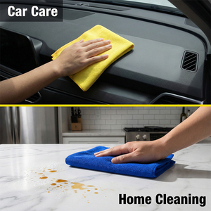 Serviette de lavage auto en microfibre, tricotée chaîne, polyester recyclé, très absorbante, sans peluches, pour detailing automobile, vente en gros B2B, fournisseur mondial - Product Image 4