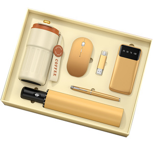 Custom Power Bank Gift Set Metal Personalized For Business Events And Year End Parties With Mouse Pen <b>Umbrella</b> Coffee Cup - Product Image 1