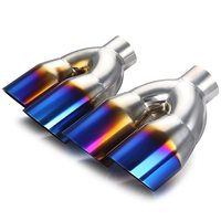 4 "Entrée 6" Sortie 12 "Longueur totale Embout d'échappement en acier inoxydable chromé pour tuyau d'échappement de 4" de diamètre extérieur