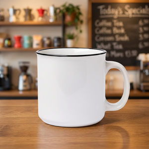 Taza Gruesa de Cerámica de 320ml con Asa Suave, Acabado Mate, Novedosa, Pared Gruesa, Apta para Microondas y Lavavajillas, Regalos Empresariales - Product Image 3