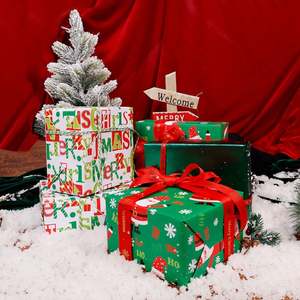 Wholesale Disposable 80g <b>Christmas</b> Art <b>Paper</b> 43*300cm Coated Silicone Virgin Gift Luxury Custom Packaging <b>Wrapping</b> <b>Paper</b> <b>Roll</b> - Product Image 5