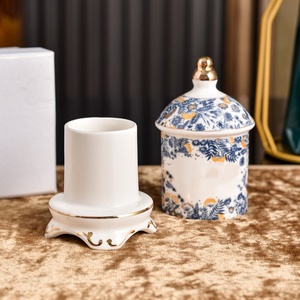 Hot Selling French Style Light Luxury Palace Style Ceramic <b>Toothpick</b> Holder for Gifting - Product Image 5