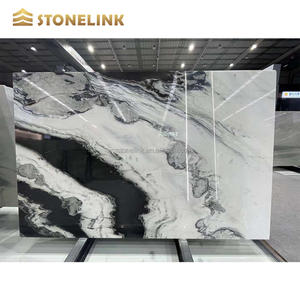 Losas de mármol Dalmata de lujo, diseño de sala de estar, Panda blanco, cebra, Brasil - Product Image 1