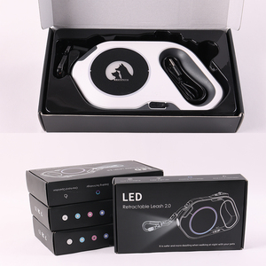 Venta al por mayor de fábrica de sublimación de luz correa de perro USB boda logotipo personalizado retráctil Led reflectante correa de perro duradera - Product Image 6