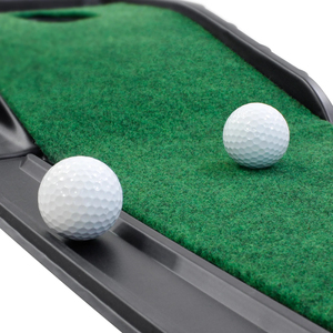 Tapis de putting de golf avec retour de balle, portable, pour entraînement en intérieur, aide à la pratique du putting pour la maison, le bureau, le jardin, n'importe où - Product Image 2