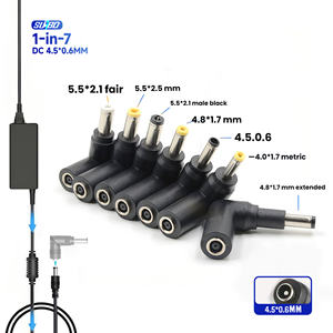 Универсальный кабель-переходник <span class=keywords><strong>DC</strong></span> 4.5x0.6мм (гнездо) на 5.5x2.1мм (штекер) для ноутбуков, различные спецификации - Product Image 1