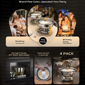 4 adet Set kolay hareket büfe soba büyük kapasiteli gıda ısıtıcısı s büfe reşo dayanıklı ikram ekran gıda ısıtıcısı Set - Product Image 6