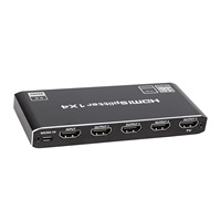 Divisor Metálico Ultrafino 2.0b, Distribuidor 1 Entrada a 4 Salidas, HDCP 2.2, 4K a 60Hz, Compatible con EDID, Gestión de Energía