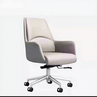 Chaise de bureau en cuir véritable Boss, confortable pour une utilisation prolongée, réglable en hauteur, inclinable, pour les conférences, la maison, le bureau
