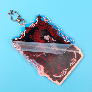 Tùy chỉnh không rõ ràng Acrylic long lanh Epoxy Keychain dễ thương móc khóa nhựa cho trang trí nội thất phong cách phim hoạt hình - Product Image 3