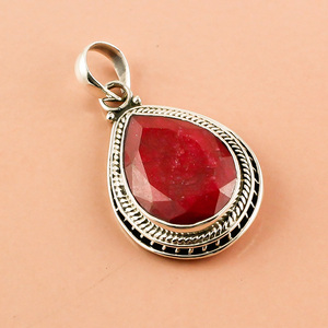 จี้เงินแท้ 925 ประดับด้วยพลอยลาพิสลาซูลีธรรมชาติ ตัวเรือนแบบฝังขอบ งานแฮนด์เมด สไตล์คลาสสิกโบราณ สำหรับงานแต่งงาน-คุณภาพดี - Product Image 6