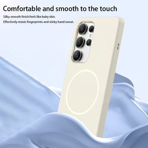 เคสโทรศัพท์ซิลิโคนเหลวสำหรับ <span class=keywords><strong>Samsung</strong></span> S25เคสกล้องโลหะโลหะแม่เหล็ก - Product Image 3