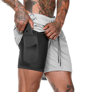 Pantalones Cortos Deportivos 2 en 1 DFP1111 Personalizados, Ligeros, Transpirables, de Secado Rápido, Tejido Elástico en 4 Direcciones, Funcionales para Gimnasio - Product Image 2